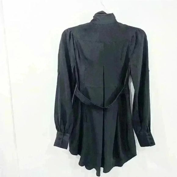 Ted Baker London Black Ruffle Silk Belted Tunic 1 - Picture 7 of 8